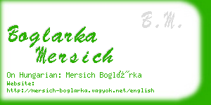 boglarka mersich business card